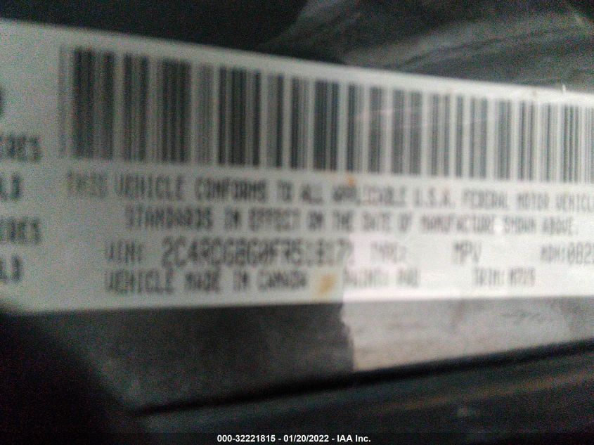 2015 DODGE GRAND CARAVAN SE 2C4RDGBG0FR518171