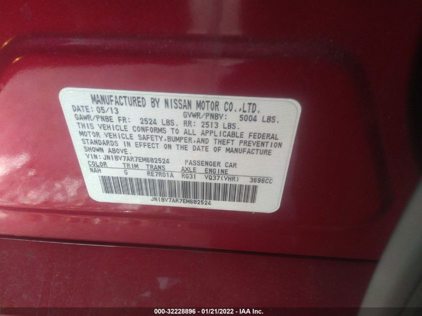2014 INFINITI Q50 PREMIUM JN1BV7AR7EM682524