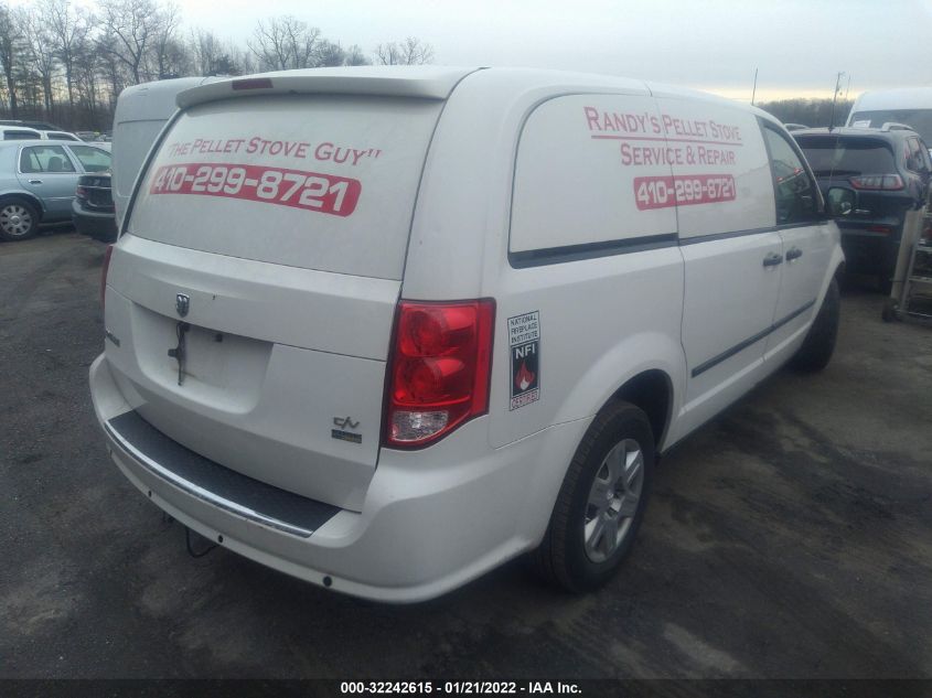 2013 RAM CARGO VAN TRADESMAN 2C4JRGAG4DR590598
