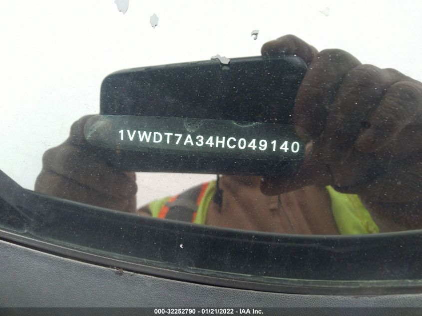 2017 VOLKSWAGEN PASSAT R-LINE W/COMFORT PKG 1VWDT7A34HC049140