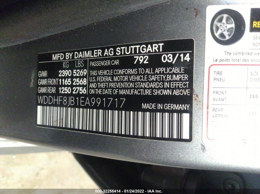 2014 MERCEDES-BENZ E-CLASS E 350 WDDHF8JB1EA991717