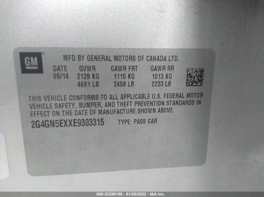 2014 BUICK REGAL PREMIUM I 2G4GN5EXXE9303315