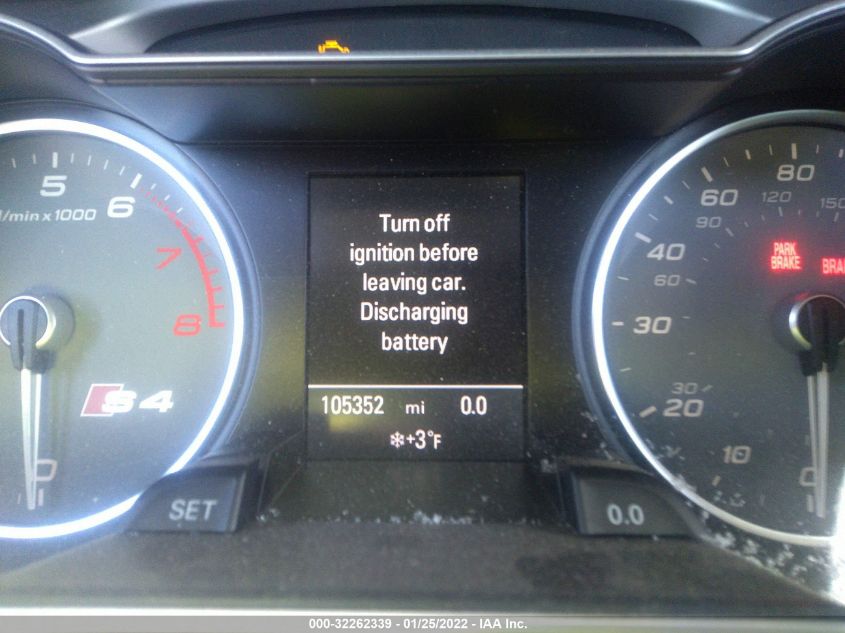 2013 AUDI S4 PRESTIGE WAUMGBFLXDA202366