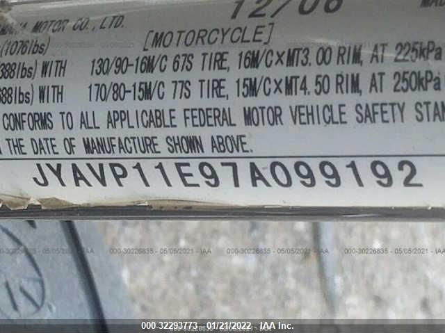2007 YAMAHA XVS1100 JYAVP11E97A099192
