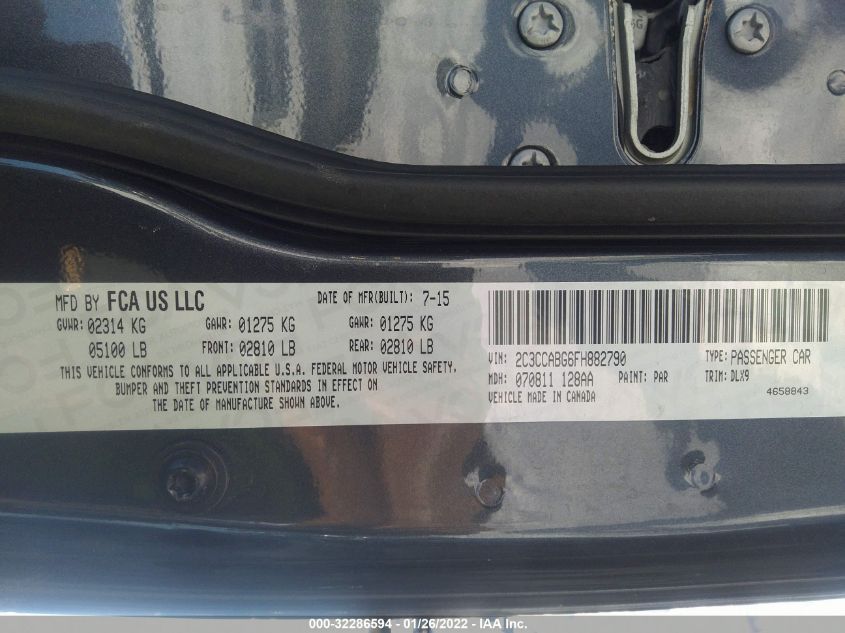 2015 CHRYSLER 300 300S 2C3CCABG6FH882790