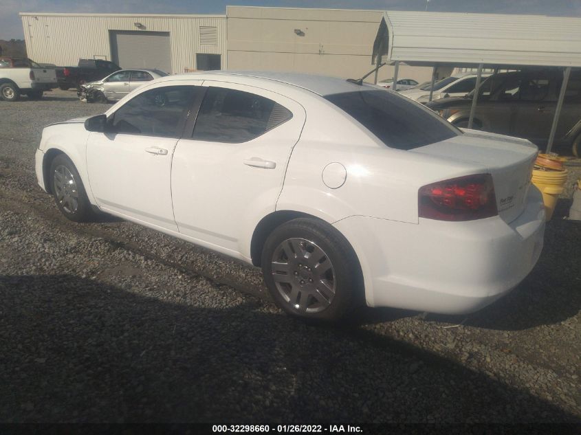2013 DODGE AVENGER SE 1C3CDZABXDN602925