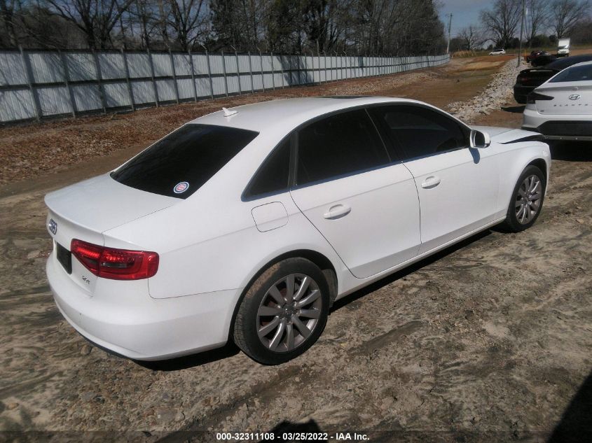 2013 AUDI A4 PREMIUM WAUAFAFL4DN047189