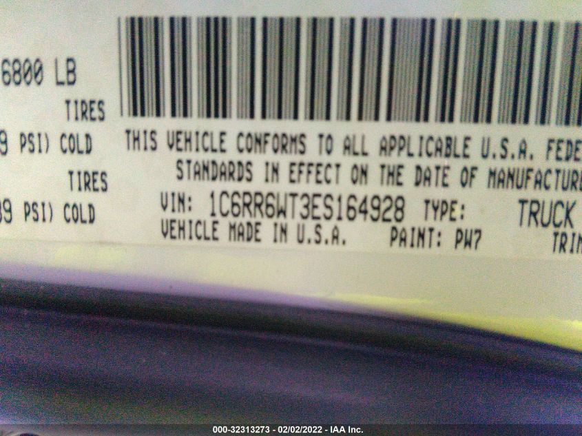 2014 RAM 1500 LONGHORN 1C6RR6WT3ES164928