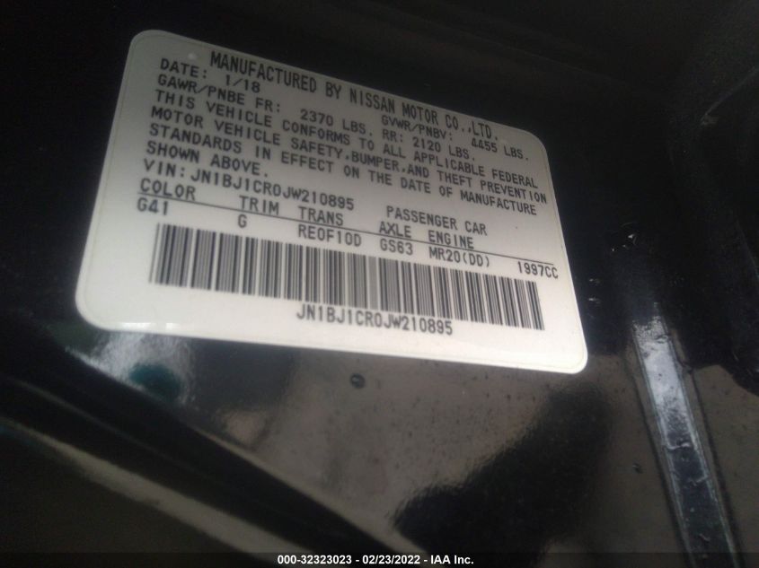 2018 NISSAN ROGUE SPORT SL JN1BJ1CR0JW210895