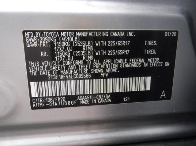 Auction sale of the 2020 Toyota RAV4 , vin: 2T3F1RFV4LC089586, lot number: 32340543