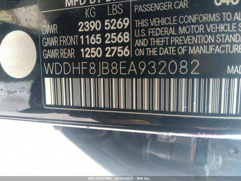 2014 MERCEDES-BENZ E-CLASS E 350 SPORT WDDHF8JB8EA932082