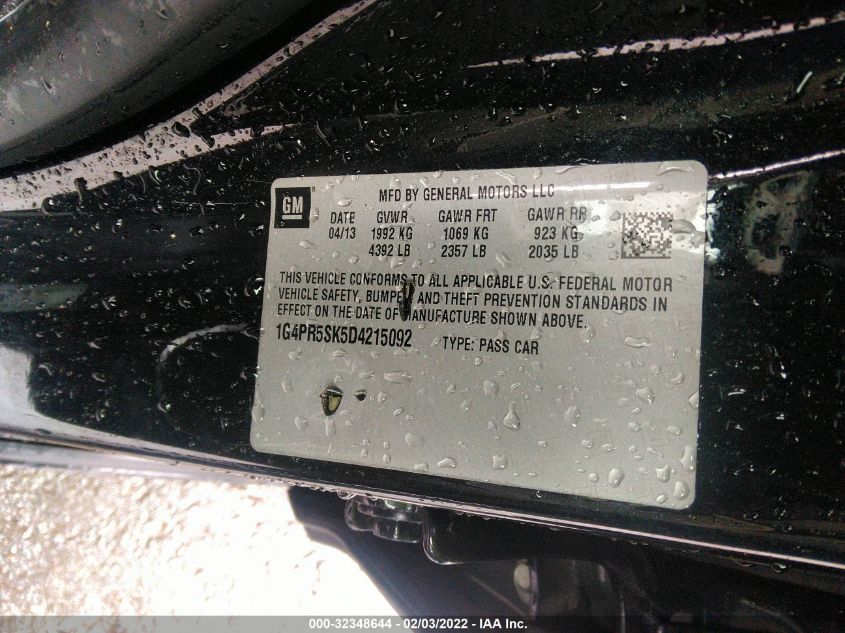 2013 BUICK VERANO CONVENIENCE GROUP 1G4PR5SK5D4215092