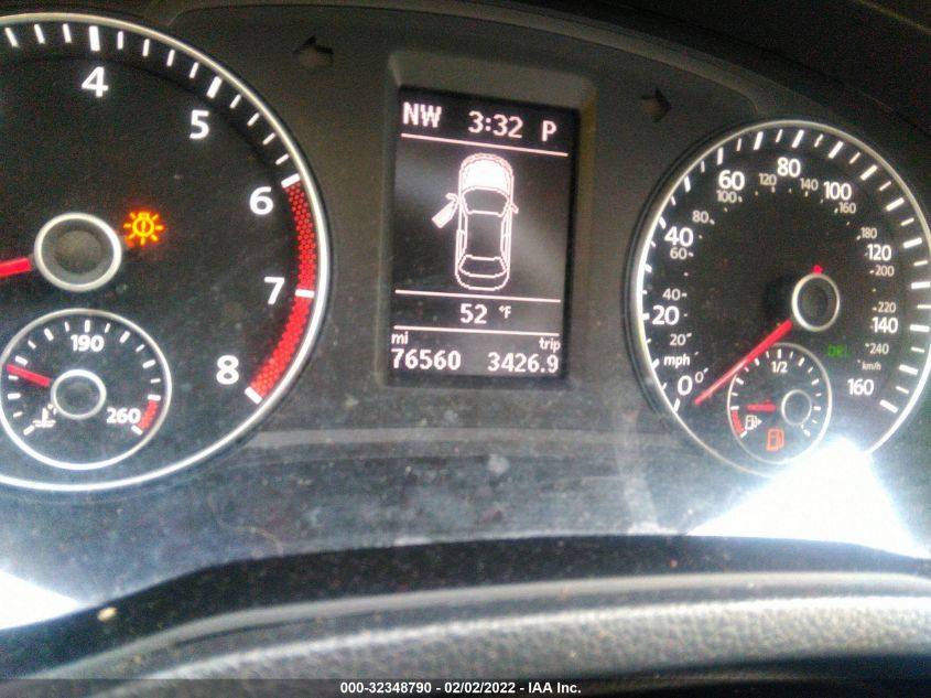 2014 VOLKSWAGEN PASSAT SE W/SUNROOF 1VWBT7A3XEC095560