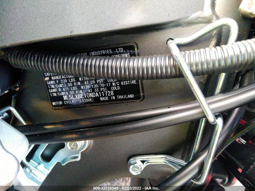 2022 KAWASAKI KLX300 E ML5LXBE10NDA11728