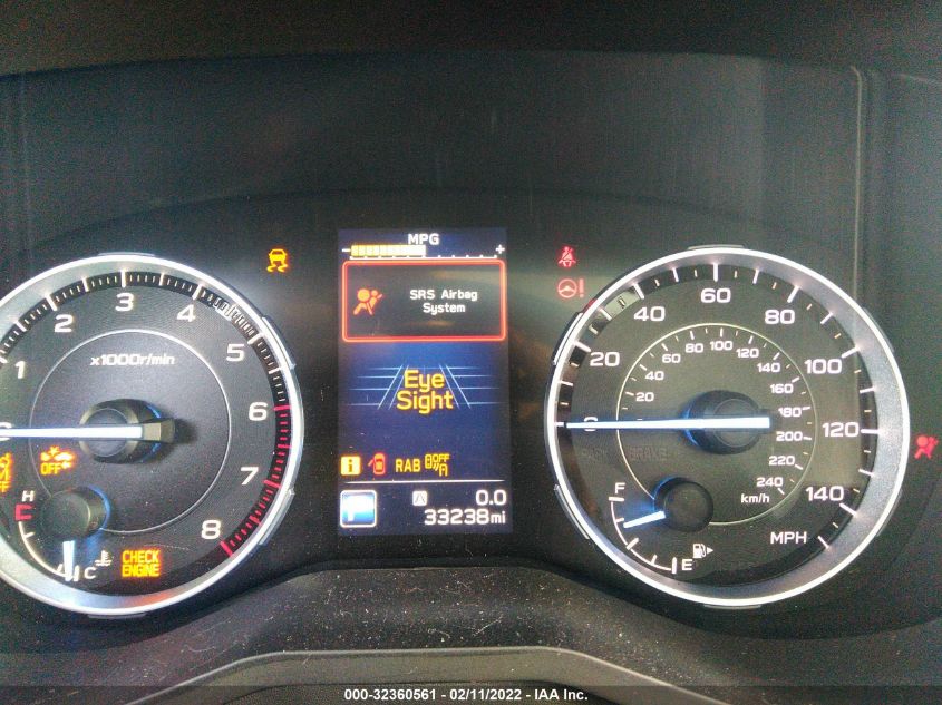 2019 SUBARU ASCENT TOURING 4S4WMARD8K3443245