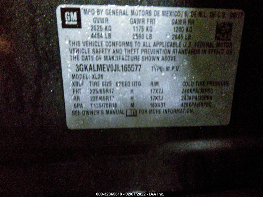 2018 GMC TERRAIN SLE 3GKALMEV0JL165577