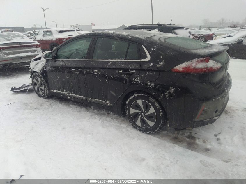 2017 HYUNDAI IONIQ HYBRID SEL KMHC75LC0HU049078
