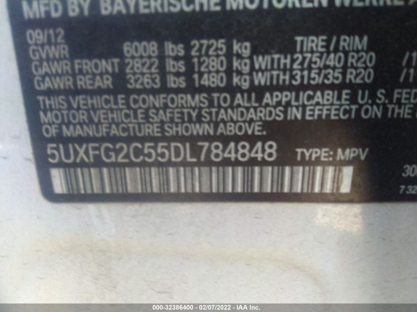 2013 BMW X6 XDRIVE35I - 5UXFG2C55DL784848