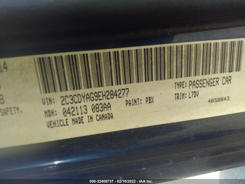 2014 DODGE CHALLENGER SXT 2C3CDYAG9EH284277