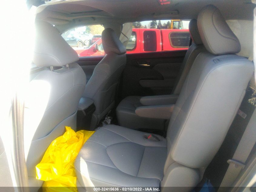 2021 TOYOTA HIGHLANDER HYBRID XLE 5TDHBRCH7MS516183