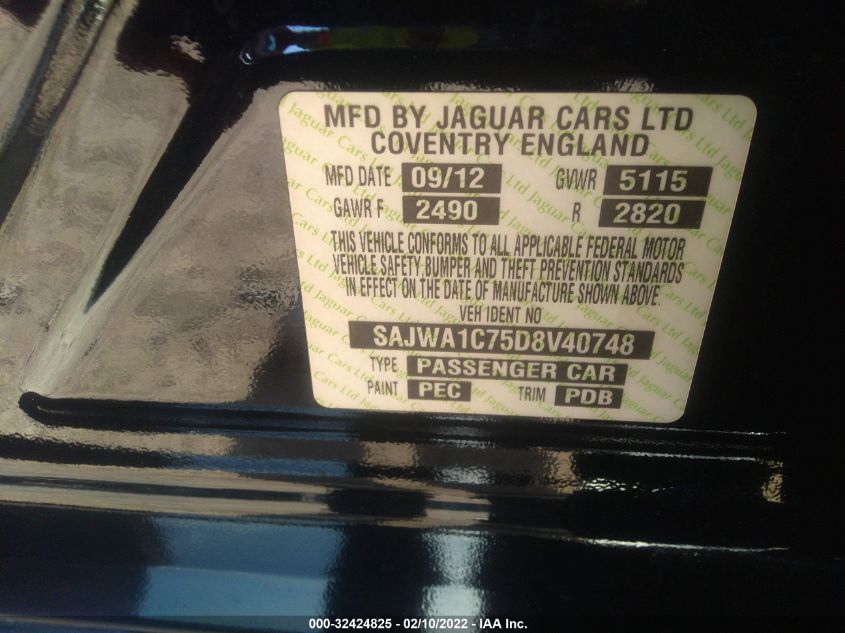 2013 JAGUAR XJ SAJWA1C75D8V40748