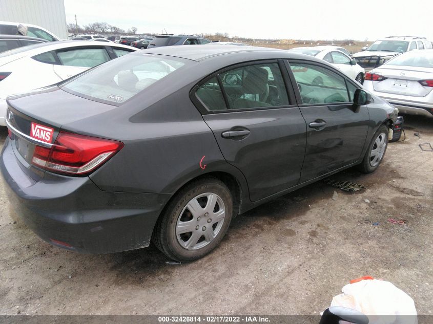 2013 HONDA CIVIC SDN LX 2HGFB2F57DH504342