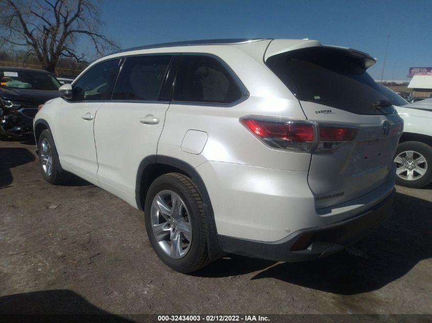 2015 TOYOTA HIGHLANDER LIMITED 5TDDKRFHXFS180008