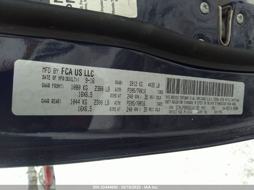 2017 JEEP PATRIOT SPORT 1C4NJPBA5HD141152