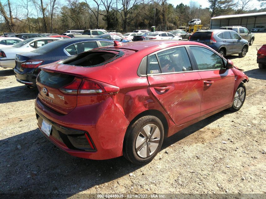 2019 HYUNDAI IONIQ HYBRID BLUE KMHC65LC1KU175184