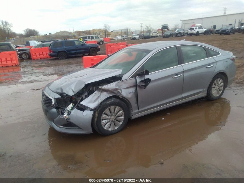 2016 HYUNDAI SONATA HYBRID SE KMHE24L16GA015307