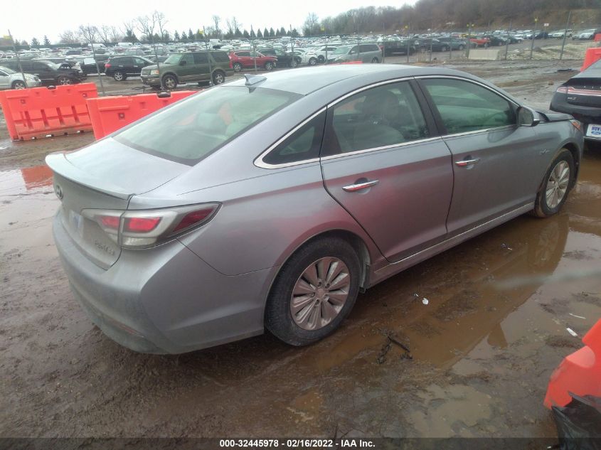 2016 HYUNDAI SONATA HYBRID SE KMHE24L16GA015307
