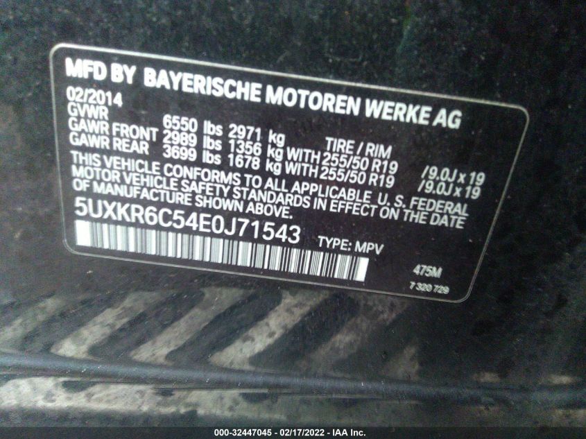 2014 BMW X5 XDRIVE50I 5UXKR6C54E0J71543
