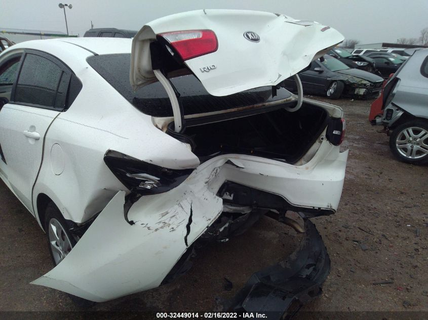 2015 KIA RIO LX KNADM4A37F6436112
