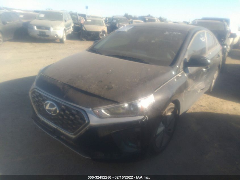 2022 HYUNDAI IONIQ HYBRID BLUE KMHC65LC6NU266472