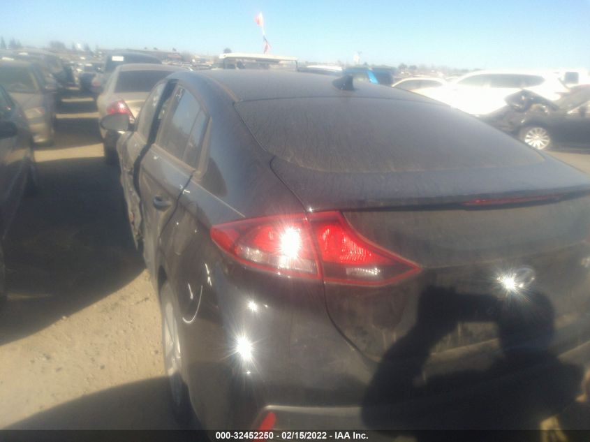 2022 HYUNDAI IONIQ HYBRID BLUE KMHC65LC6NU266472