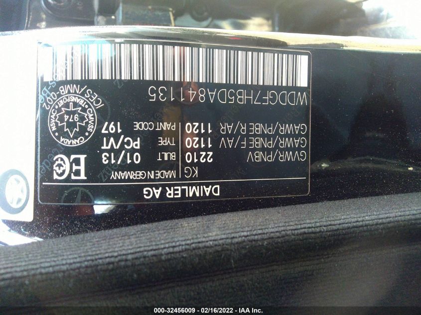 2013 MERCEDES-BENZ C-CLASS C 63 AMG WDDGF7HB5DA841135