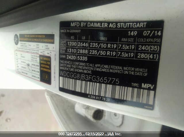 2015 MERCEDES-BENZ GLK-CLASS GLK 350 WDCGG8JB3FG365775