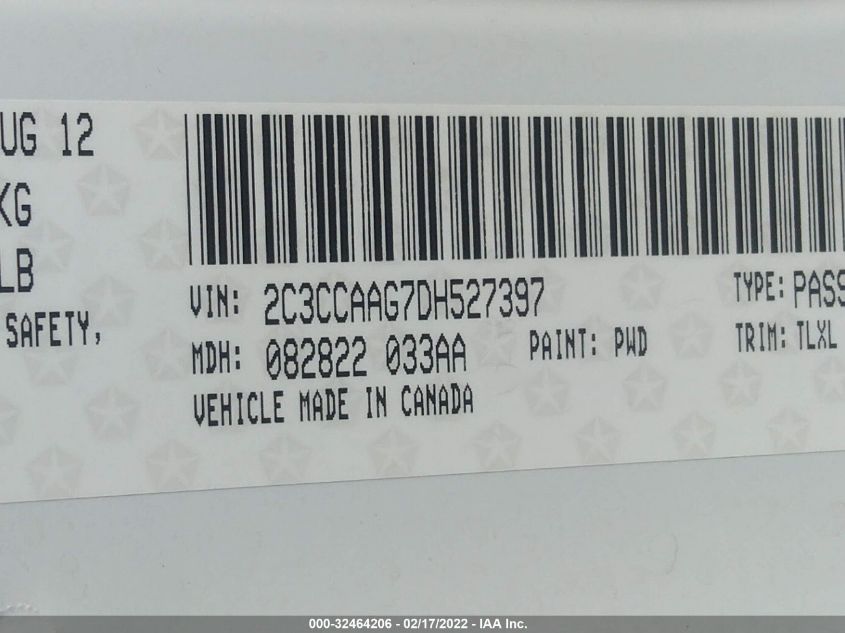 2013 CHRYSLER 300 2C3CCAAG7DH527397
