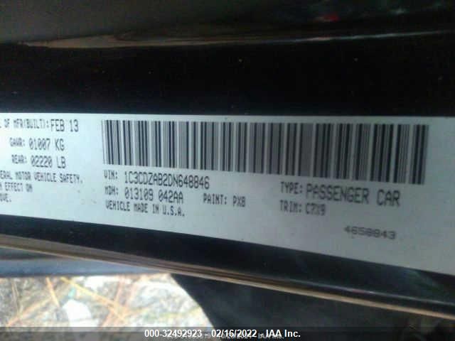 2013 DODGE AVENGER SE 1C3CDZAB2DN648846