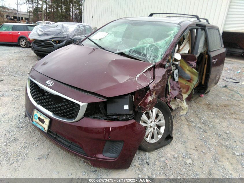 2016 KIA SEDONA LX KNDMB5C13G6210144
