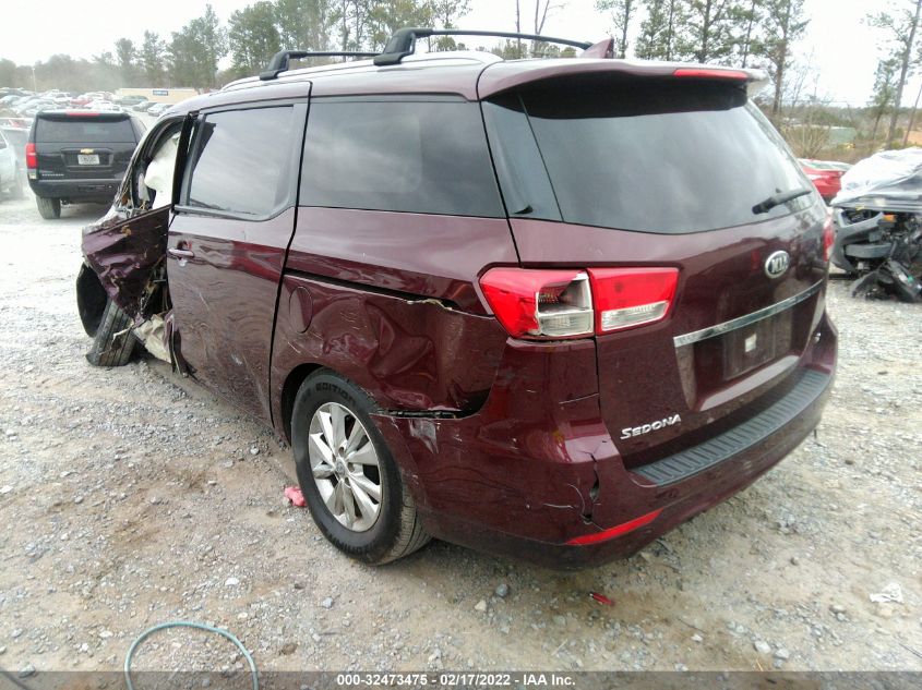 2016 KIA SEDONA LX KNDMB5C13G6210144