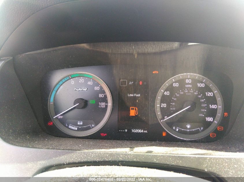 2016 HYUNDAI SONATA HYBRID SE KMHE24L16GA013489