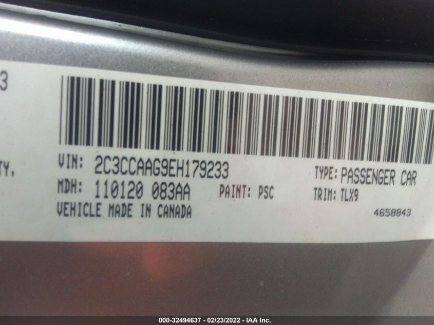 2014 CHRYSLER 300 2C3CCAAG9EH179233