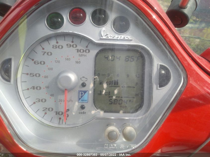 2009 VESPA GTS 250 ZAPM459L495008665