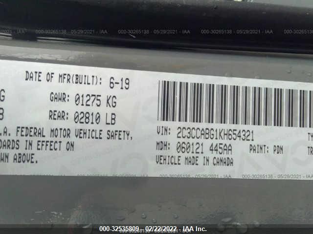 2019 CHRYSLER 300 300S 2C3CCABG1KH654321