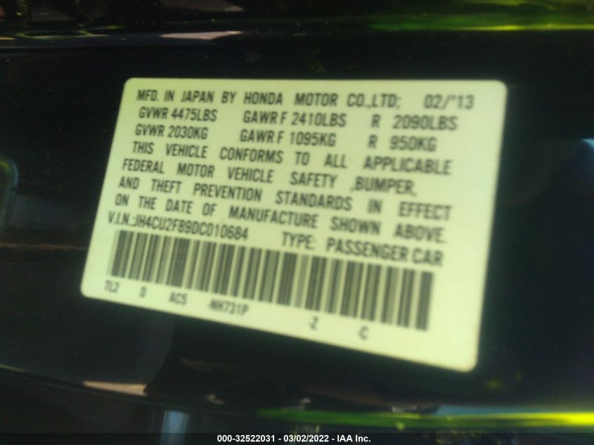 2013 ACURA TSX SPECIAL EDITION JH4CU2F89DC010684