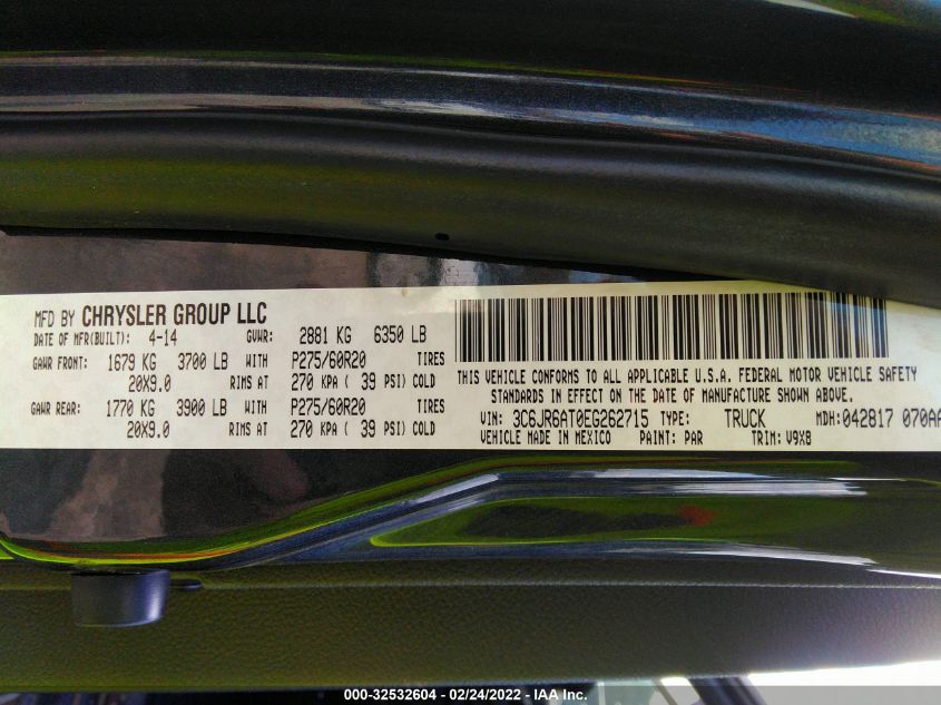 2014 RAM 1500 EXPRESS 3C6JR6AT0EG262715