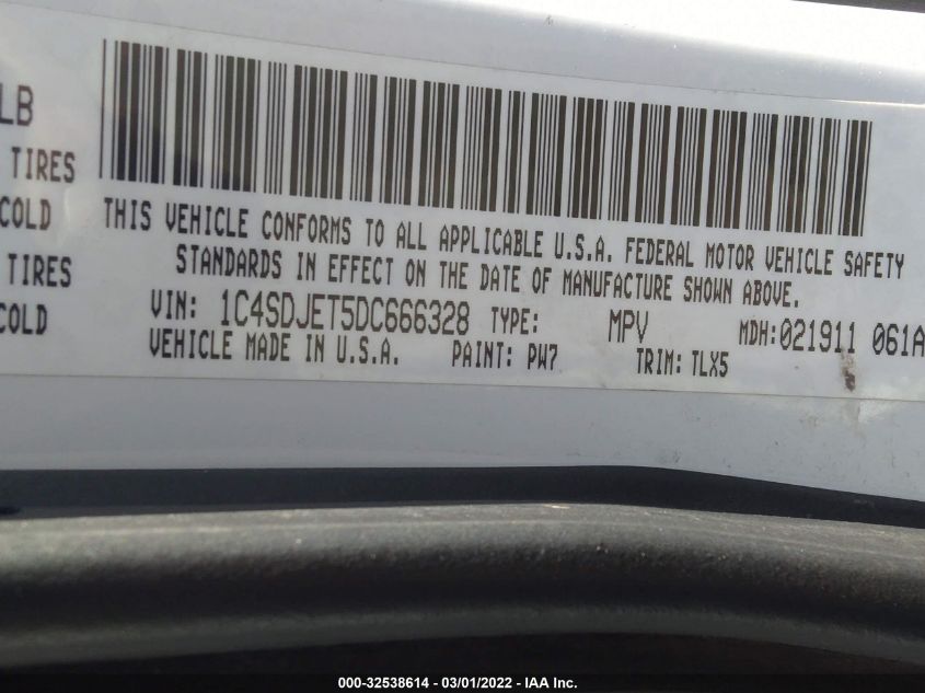 2013 DODGE DURANGO CITADEL 1C4SDJET5DC666328