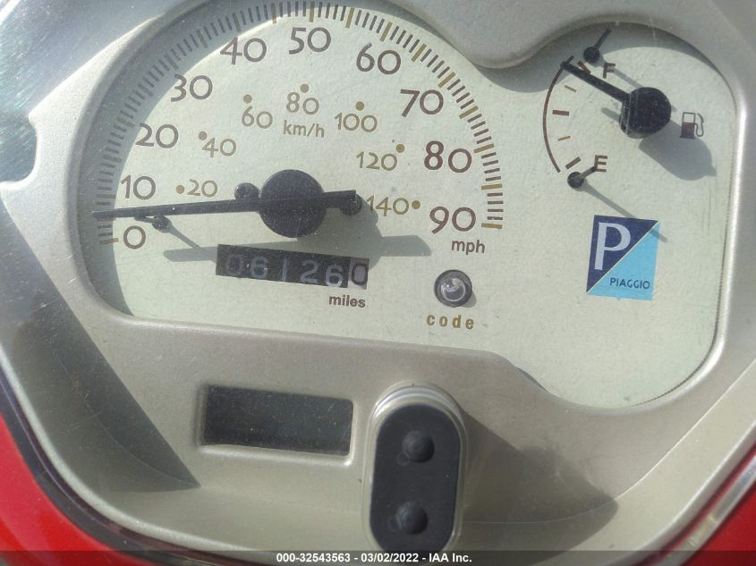 2009 VESPA LX 150 ZAPM448FX95017697