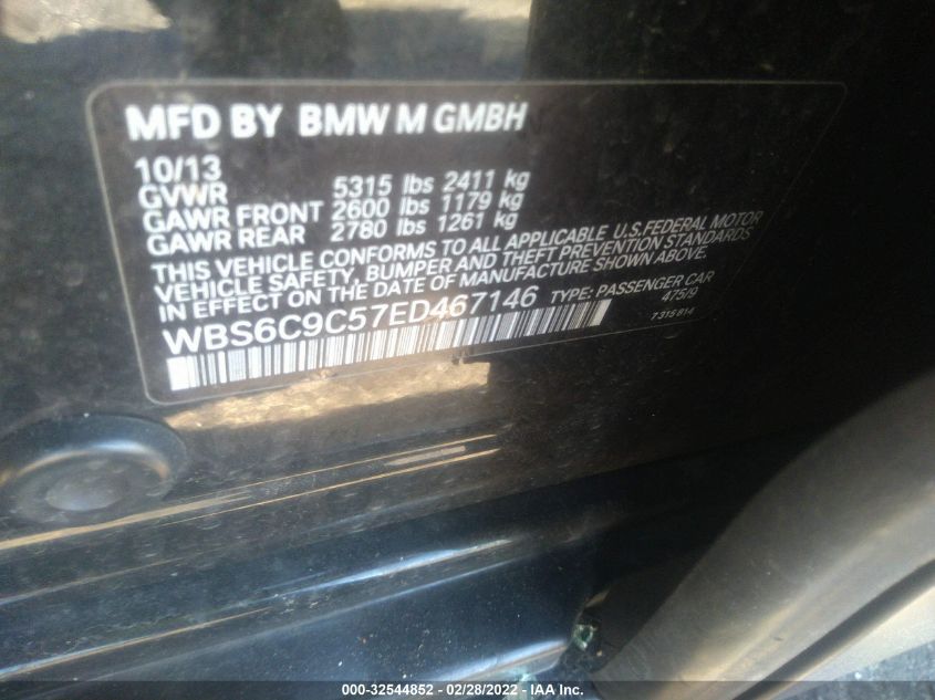 2014 BMW M6 WBS6C9C57ED467146